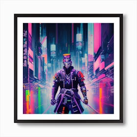 Cyberpunk Samurai Art Print