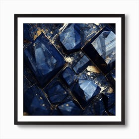 Blue stone Art Print