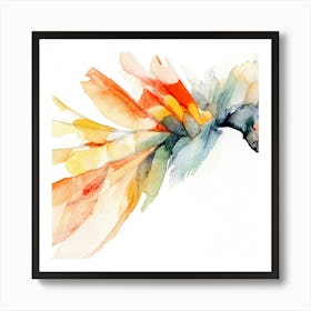 Watercolor Of A Parrot Art Print