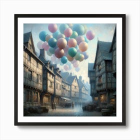 Balloons In The Sky Poster