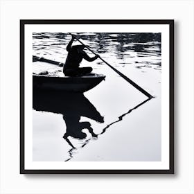 Thu Bon River Reflections Square Art Print