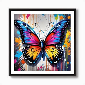 Colorful Butterfly Painting Art Print