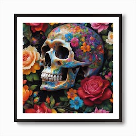 Day Of The Dead Skull Art Print