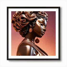 Bronze Statue Of A Woman 1 Art Print