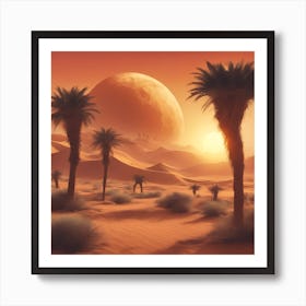 Desert Landscape - Desert Stock Videos & Royalty-Free Footage Art Print