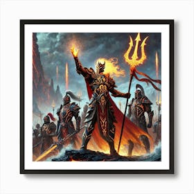 A Scene Depicting The Leadership Of The Commanders Art Print