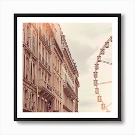 Paris Ferris Wheel Square Art Print