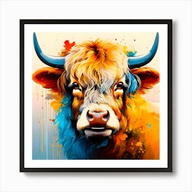 Bluebell, Highland Cow No.7 Art Print