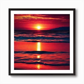 Sunset On The Beach 607 Art Print