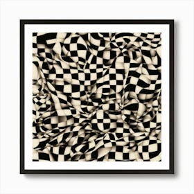 Abstract Checkered Pattern Art Print