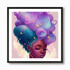 Galaxy Girl Art Print