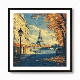 Paris Eiffel Tower Art 1 Art Print