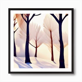 Trees In The Snow Poster