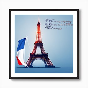 Happy Bastille Day Art Print