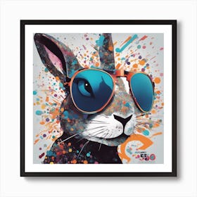 Bunny, New Poster For Ray Ban Speed, In The Style Of Psychedelic Figuration, Eiko Ojala, Ian Davenpo (2) Art Print