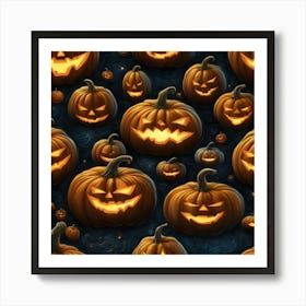 Halloween Pumpkins 15 Art Print