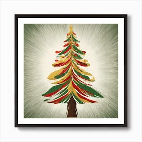 Christmas Tree vector art 5, Christmas Tree, Christmas vector art, Vector Art, Christmas art Art Print