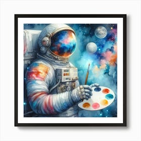 Astronaut Painting Art Print
