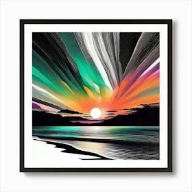 Aurora Sunset Art Print