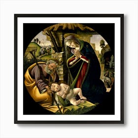 Sandro Botticelli 1445 1510 The Adoration Of The Christ Child Cir 1500 Art Print