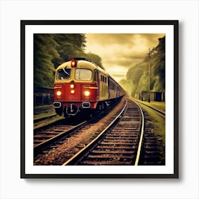 Transportation Railway Transport Rail Track Chemin De Fer Train Britain Signal Yellow Red (7) Art Print