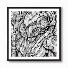 Doodle Drawing Art Print