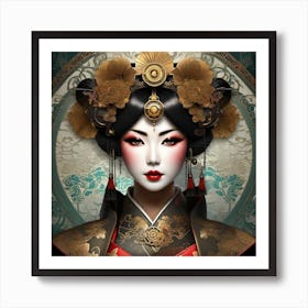 Asian Geisha Art Print