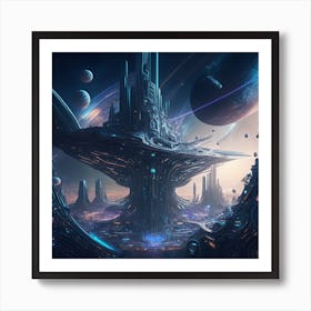 Futuristic City 35 Art Print