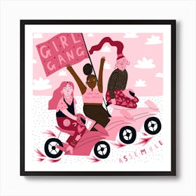 Girl Gang Square Art Print