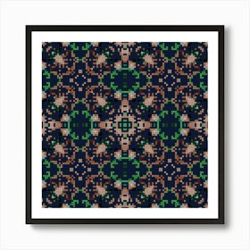 Decorative background made from small squares. 6 Art Print