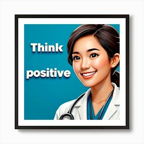 Think Positive Art Print