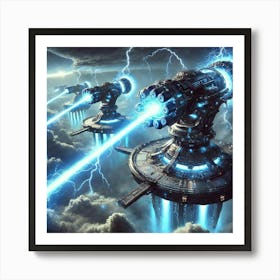 Ion Cannons Long Range Firepower Art Print