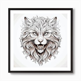 Tiger Head Art Print