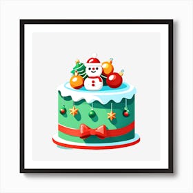 Christmas Cake 4 Art Print