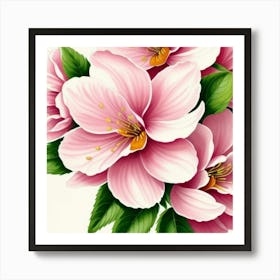 Pink Flowers Art Print