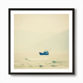Fishing Boat In A Bay Vietnam Art Print