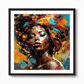 African Woman Painting 4 Art Print