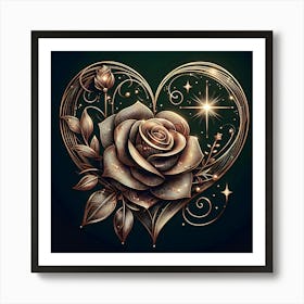 Heart Of Gold 6 Art Print