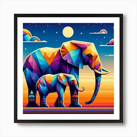 The Bold and Brave Brothers Elephants Art Print