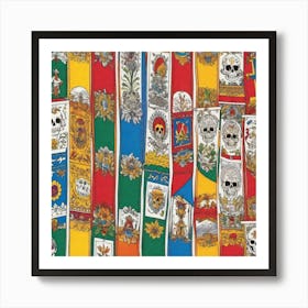 Mexican Flags 13 Art Print