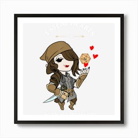 Rogue Steal Hearts D20 Tabletop Rpg Gamer Valentines Day Art Print