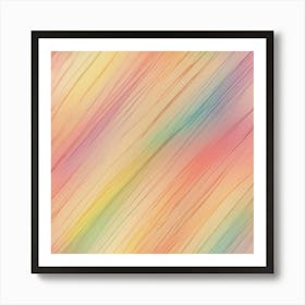 Rainbow Stripes Background Art Print