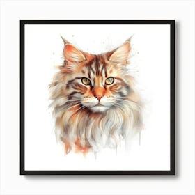 Oriental Longhair Cat Portrait 3 Art Print