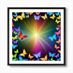 Colorful Butterflies 69 Art Print