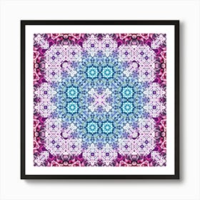 Ethnic Pattern Pink And Purple 1 Art Print