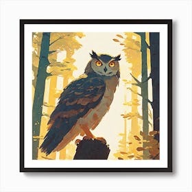 Owl In The Forest 48 Poster