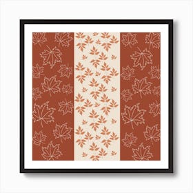 Cozy Autumn Pattern 5 Art Print