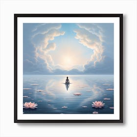 Meditation In The Water Art Print