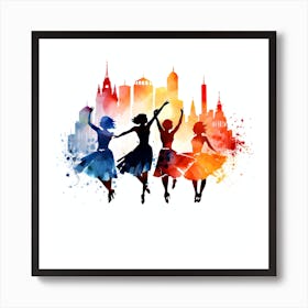 Dancers In The City Art Print