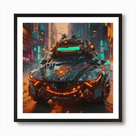 Pumpkin Car (Cyberpunk22) Art Print